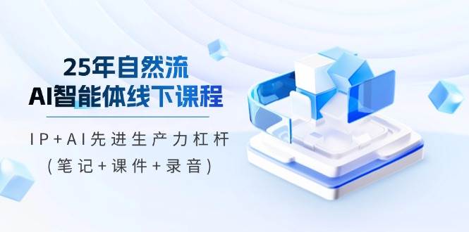 （14294期）25年自然流AI智能体线下课程，IP+AI先进生产力杠杆(笔记+课件+录音)-赛德副业库