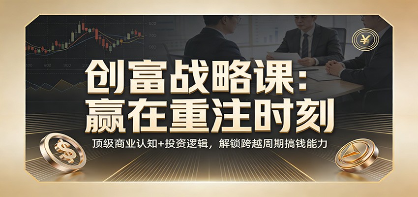 《创富战略课:赢在重注时刻》顶级商业认知+投资逻辑,解锁跨越周期搞钱能力-赛德副业库