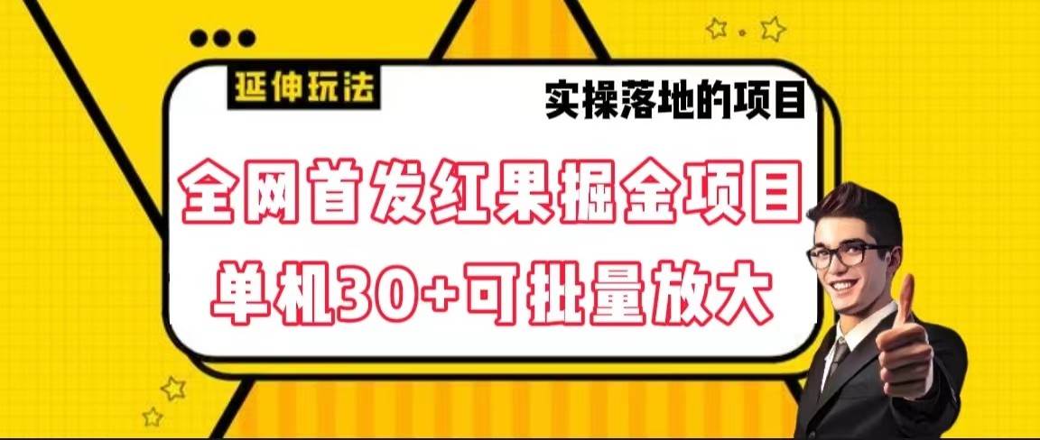 全网首发红果掘金项目，简单操作单机30＋可批量放大-赛德副业库