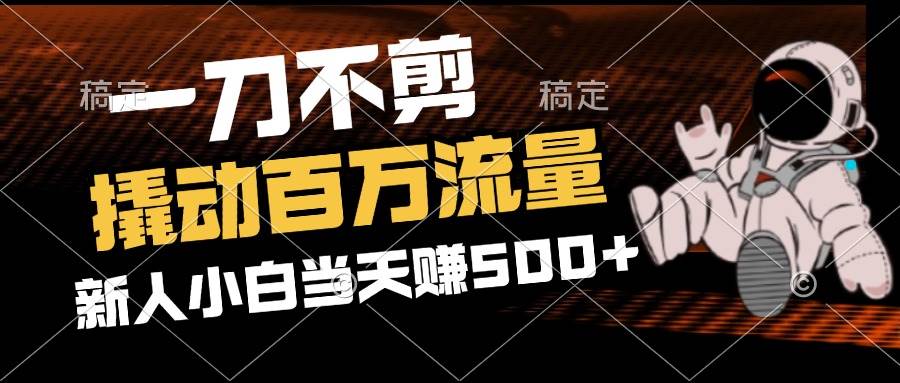 （12576期）2分钟一个作品，一刀不剪，撬动百万流量，新人小白刚做就赚500+-赛德副业库