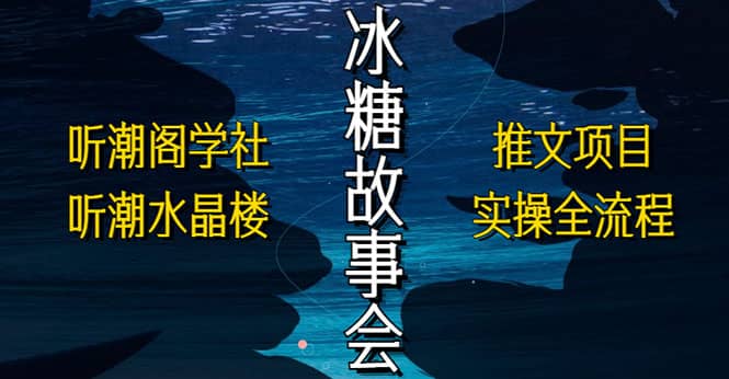 抖音冰糖故事会项目实操,小说推文项目实操全流程,简单粗暴-赛德副业库