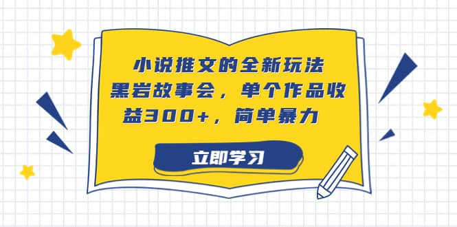 小说推文的全新玩法,黑岩故事会,单个作品收益300+,简单暴力-赛德副业库