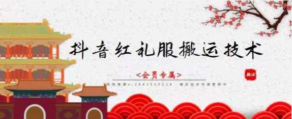 抖音红礼服搬运技术，最近很火的搬运方法，外面收大几百-赛德副业库