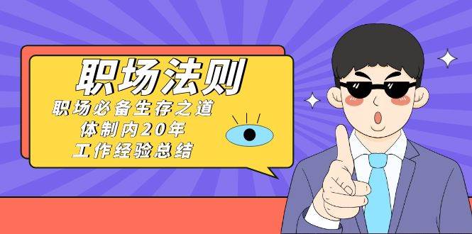 《职场法则》职场必备生存之道,体制内20年工作经验总结(17节课)-赛德副业库