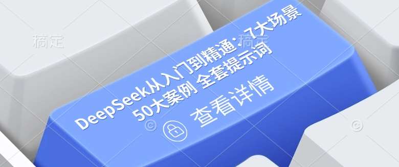 DeepSeek从入门到精通:7大场景 50大案例 全套提示词【文档】-赛德副业库