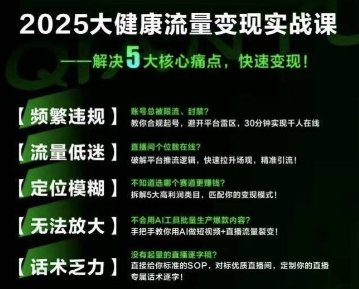 大健康流量全域新增长8.0，三月底线下课视频，大健康万亿蓝海，从类目突围到模式迭代-赛德副业库