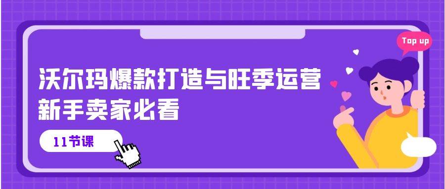 (10660期)沃尔玛 爆款打造与旺季运营,新手卖家必看(11节视频课)-赛德副业库