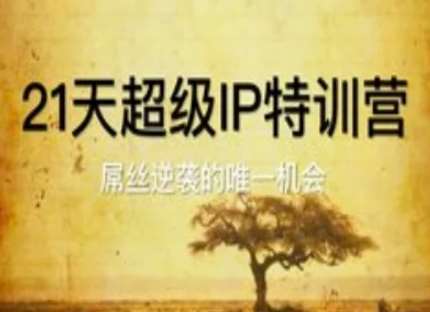 21天超级IP特训营，屌丝逆袭的唯一机会-赛德副业库