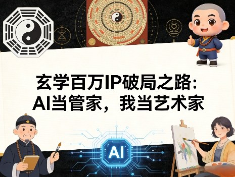 玄学百万IP破局之路：AI当管家，我当艺术家-赛德副业库