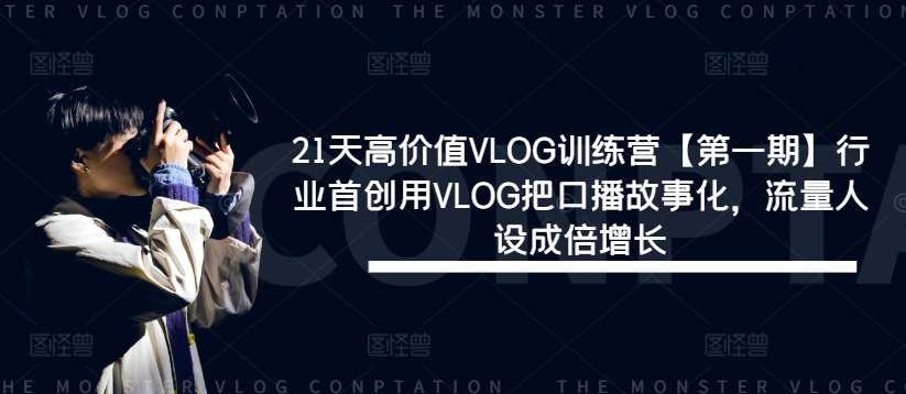 21天高价值VLOG训练营【第一期】行业首创用VLOG把口播故事化，流量人设成倍增长-赛德副业库