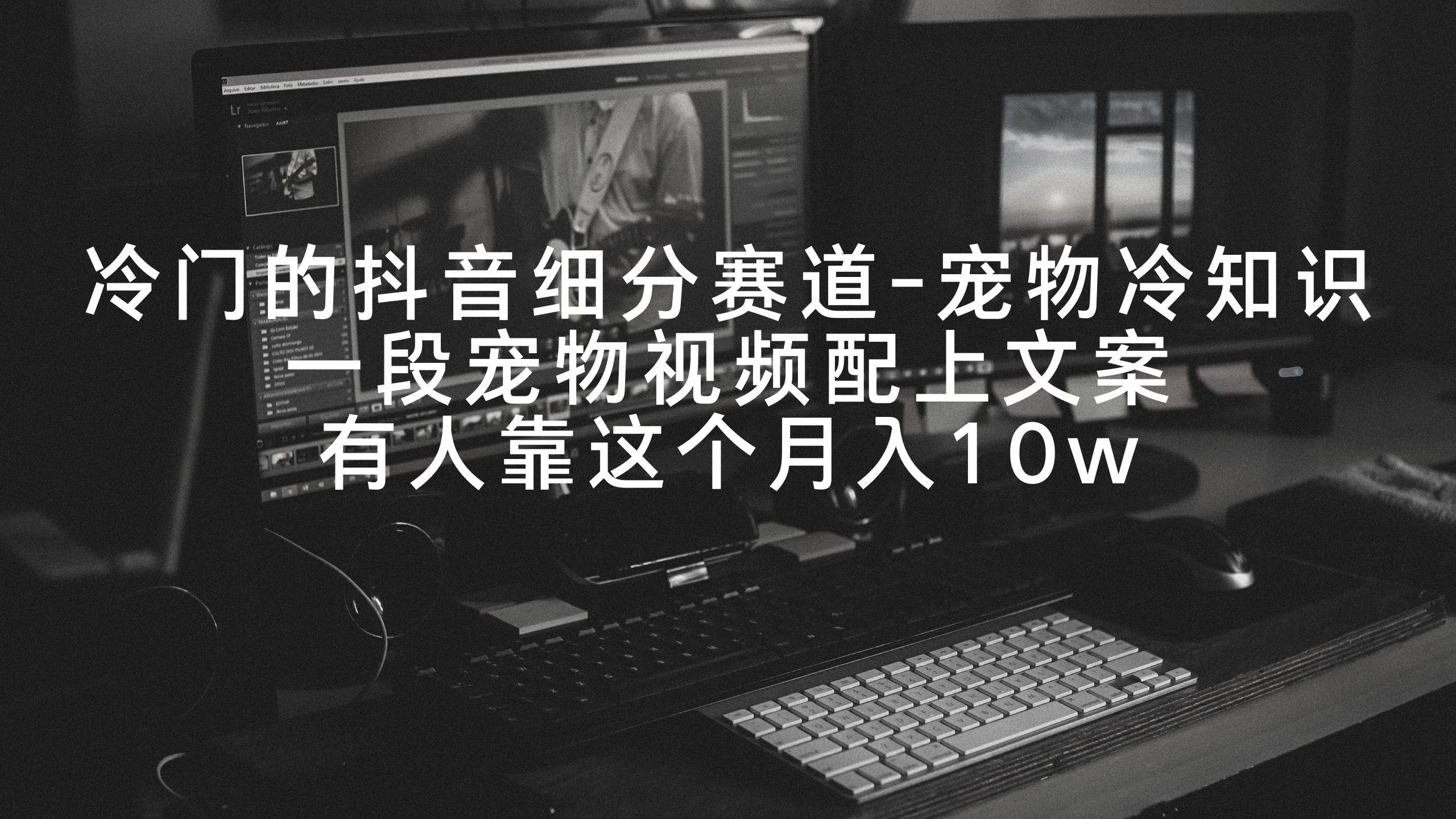 （9077期）冷门的抖音细分赛道-宠物冷知识，一段宠物视频配上文案，有人靠这个月入10w-赛德副业库