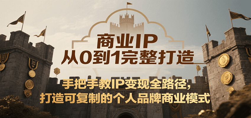 商业IP从0到1完整打造,手把手教IP变现全路径,打造可复制的个人品牌商业模式-赛德副业库