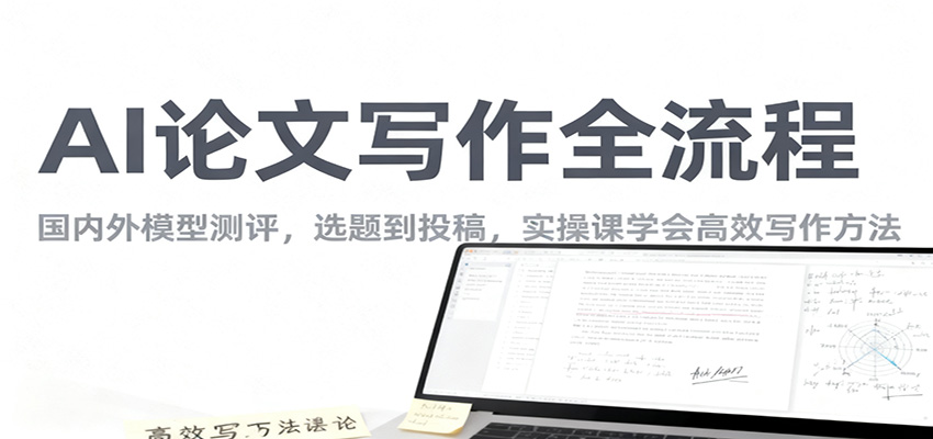 AI论文写作全流程,国内外模型测评,选题到投稿,实操课学高效写作方法-赛德副业库