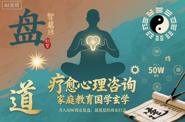 疗愈心理咨询，家庭教育国学玄学，月入50个商业复盘，最底层的商业打法-赛德副业库
