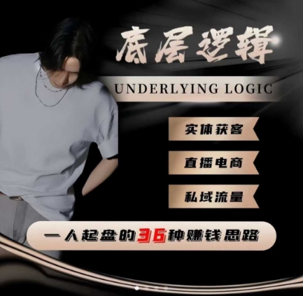 一个人起盘的底层逻辑，私域流量-直播电商-实体获客，一人起盘的36种賺钱思路-赛德副业库