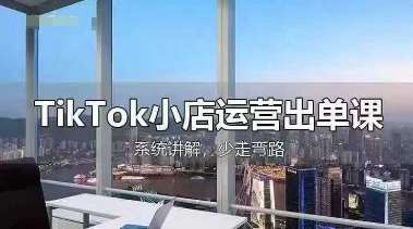 TikTok小店运营出单课，从开店选品、运营出单、发货回款，进行全流程讲解-赛德副业库