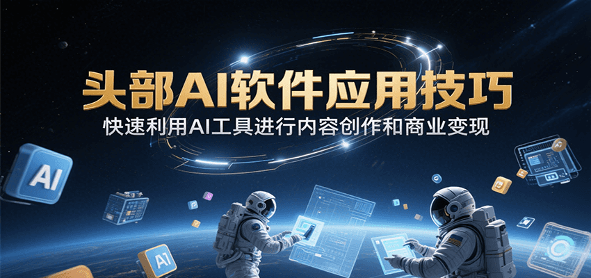 头部AI软件应用技巧，快速利用AI工具进行内容创作和商业变现-赛德副业库