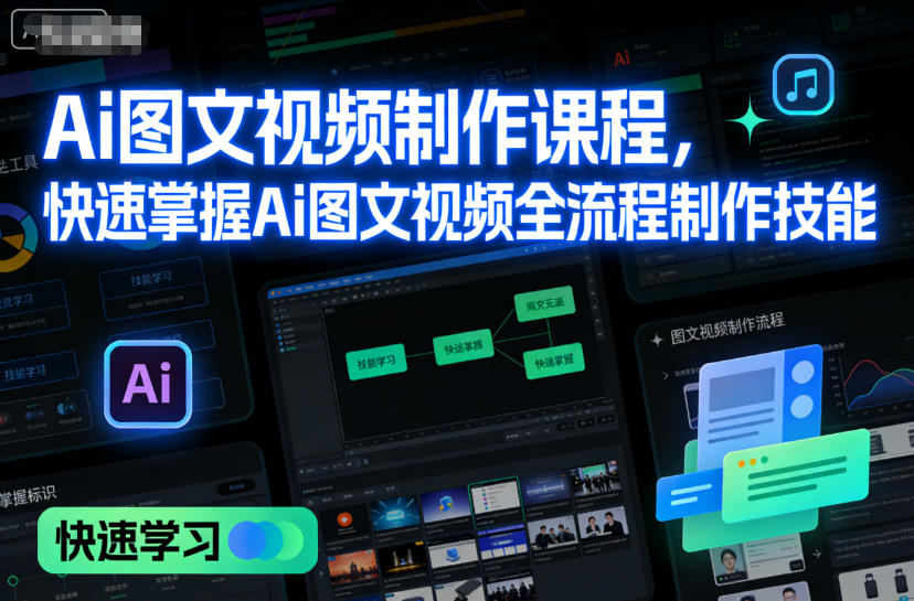 Ai图文视频制作课程,快速掌握Ai图文视频全流程制作技能-赛德副业库