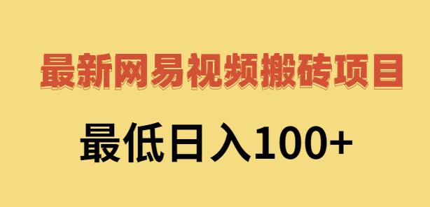 2022网易视频搬砖赚钱，日收益120（视频教程+文档）-赛德副业库