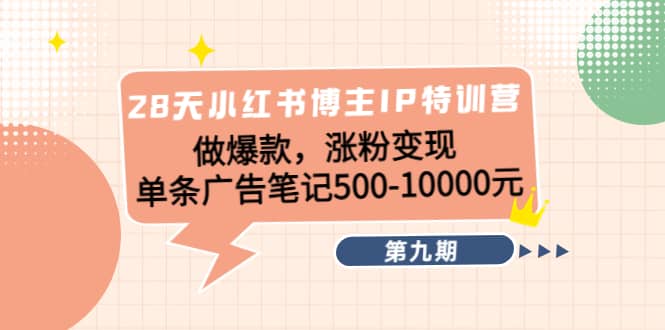 28天小红书博主IP特训营《第9期》-赛德副业库