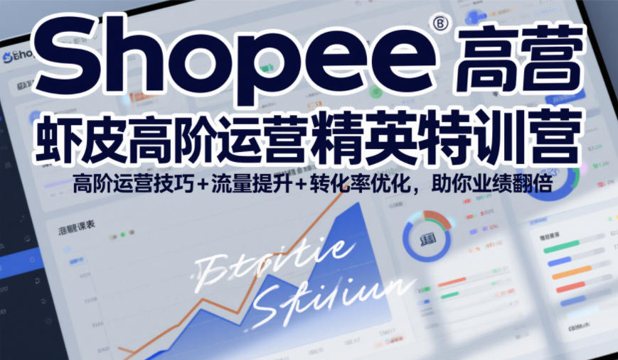 Shopee虾皮高阶运营精英特训营，高阶运营技巧+流量提升+转化率优化，助你业绩翻倍-赛德副业库