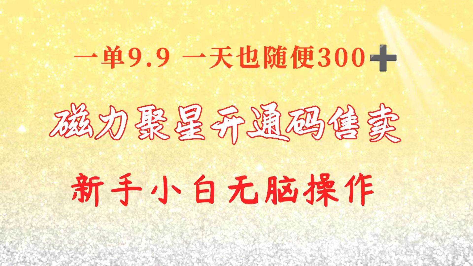 （10519期）快手磁力聚星码信息差 售卖  一单卖9.9  一天也轻松300+ 新手小白无脑操作-赛德副业库