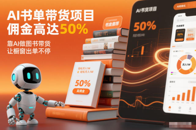 AI书单带货项目,佣金高达50%,靠AI做图书带货,让橱窗出单不停,轻松月入1W-赛德副业库