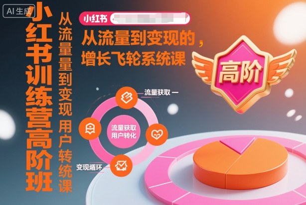 小红书训练营高阶班,从流量到变现的增长飞轮系统课-赛德副业库