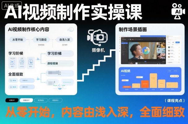 AI视频制作实操课，从零开始，内容由浅入深，全面细致-赛德副业库