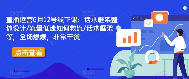 直播运营6月12号线下课：话术框架整体设计/流量低迷如何救流/话术框架等，全场燃爆，非常干货-赛德副业库