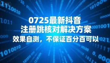0725最新抖音注册跳核对解决方案,效果自测,不保证百分百可以-赛德副业库