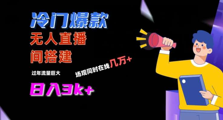 冷门爆款直播间手把手搭建，流量巨大，日入3k+【揭秘】-赛德副业库
