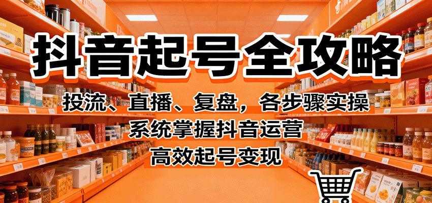 抖音起号全攻略,投流、直播、复盘,各步骤实操,系统掌握抖音运营,高效起号变现-赛德副业库