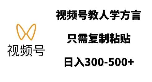 视频号教人学方言，只需复制粘贴，日入多张-赛德副业库