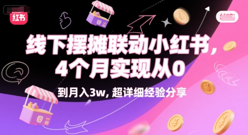 线下摆摊联动小红书，4 个月实现从 0 到月入3w，超详细经验分享-赛德副业库