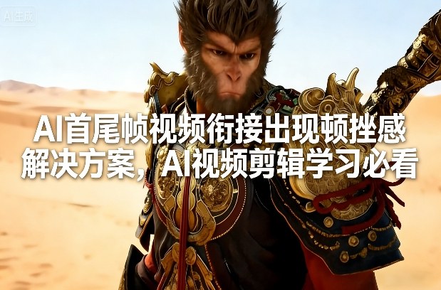 AI首尾帧视频衔接出现顿挫感解决方案，AI视频剪辑学习必看-赛德副业库