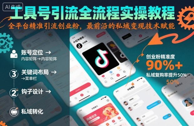 工具号引流全流程保姆级实操教程，全平台精准引流创业粉，最前沿的私域变现技术赋能-赛德副业库