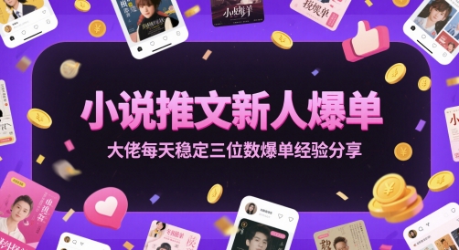 小说推文新人爆单大佬每天稳定三位数爆单经验分享-赛德副业库