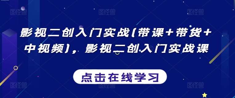 影视二创入门实战(带课+带货+中视频)，影视二创入门实战课-赛德副业库