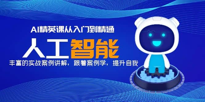 AI精英课从入门到精通,丰富的实战案例讲解,跟着案例学,提升自我-赛德副业库