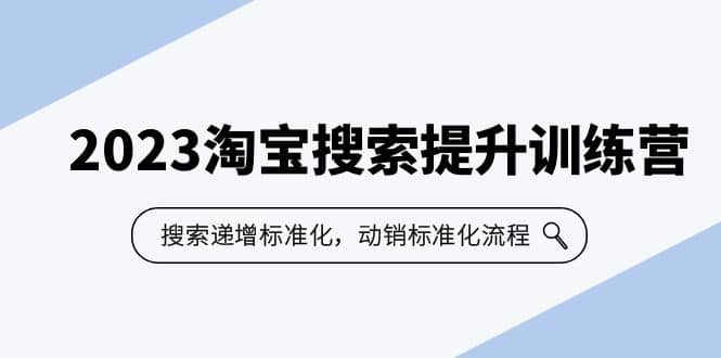 2023淘宝搜索-提升训练营，搜索-递增标准化，动销标准化流程（7节课）-赛德副业库