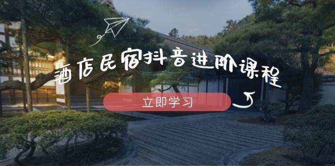 酒店民宿抖音进阶课程，掌握流量渠道与推流逻辑，打造爆款内容-赛德副业库