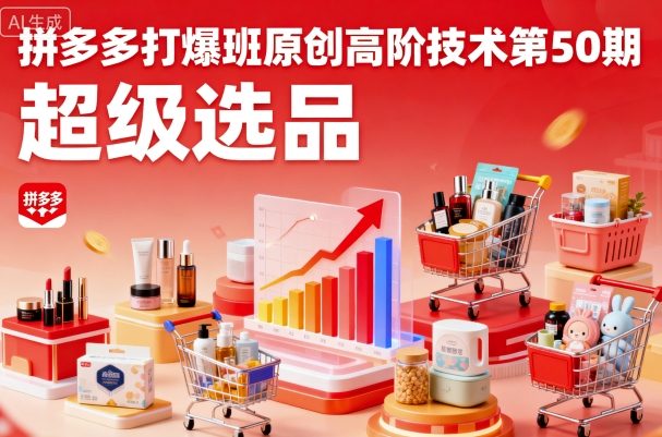 拼多多打爆班原创高阶技术第50期,超级选品-赛德副业库