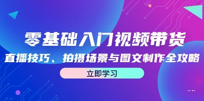 零基础入门视频带货:直播技巧、拍摄场景与图文制作全攻略-赛德副业库