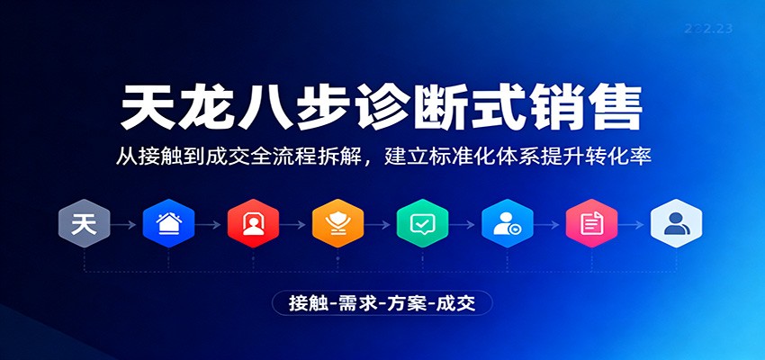 天龙八步诊断式销售,从接触到成交全流程拆解,建立标准化体系提升转化率-赛德副业库