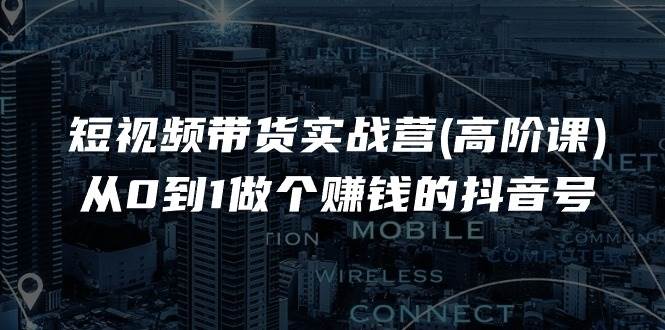 （11253期）短视频带货实战营(高阶课)，从0到1做个赚钱的抖音号（17节课）-赛德副业库