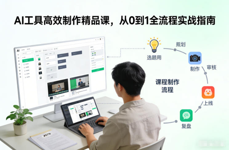 AI工具高效制作精品课,从0到1全流程实战指南-赛德副业库