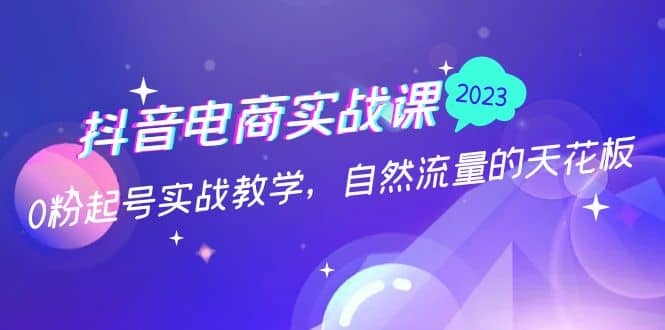 抖音电商实战课：0粉起号实战教学，自然流量的天花板（2月19最新）-赛德副业库