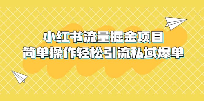 外面收费398小红书流量掘金项目，简单操作轻松引流私域爆单-赛德副业库