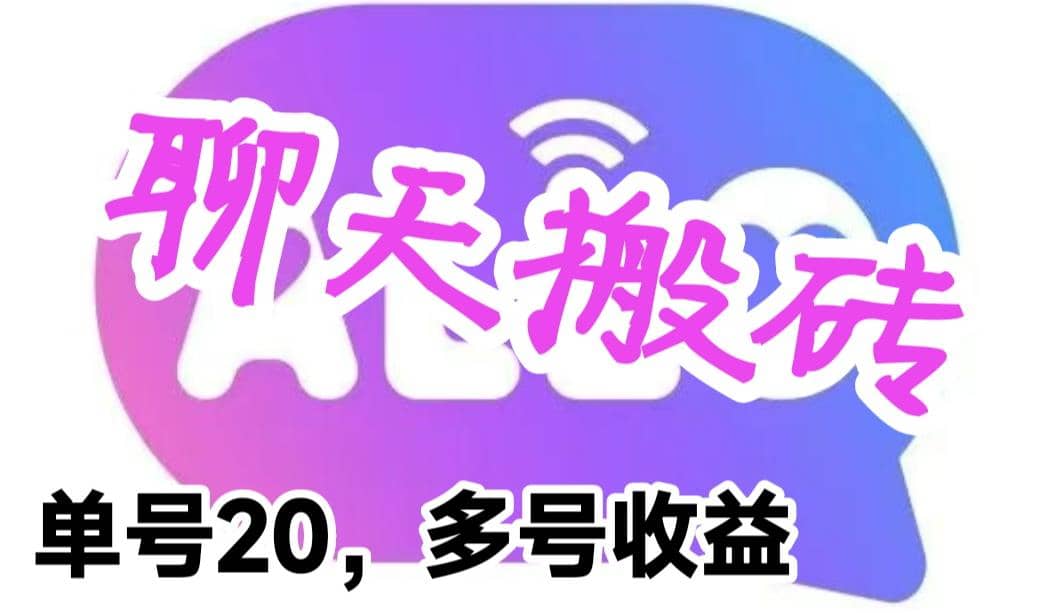 最新蓝海聊天平台手动搬砖,单号日入20,多号多撸,当天见效益-赛德副业库